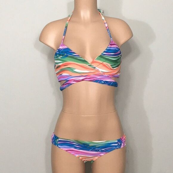 URBAN SEA multi colored wrap bikini. - Picture 2 of 9